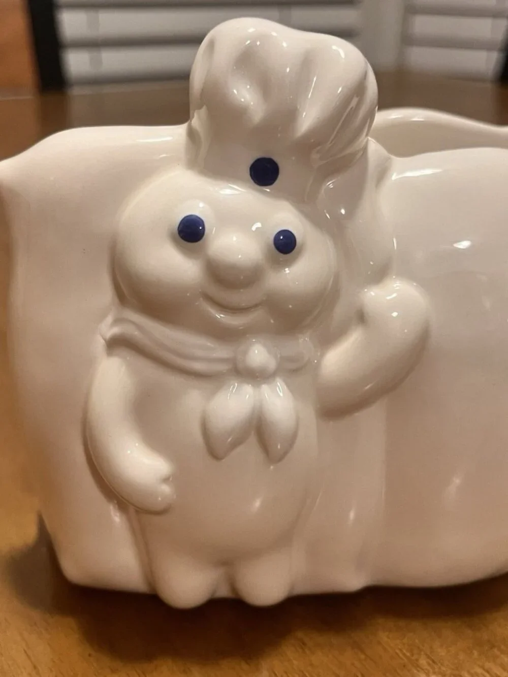 The Pillsbury Company White Porcelain Doughboy Napkin Holder 1988